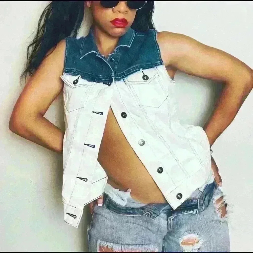 2 toned Denim Vest - Picture 2 of 2